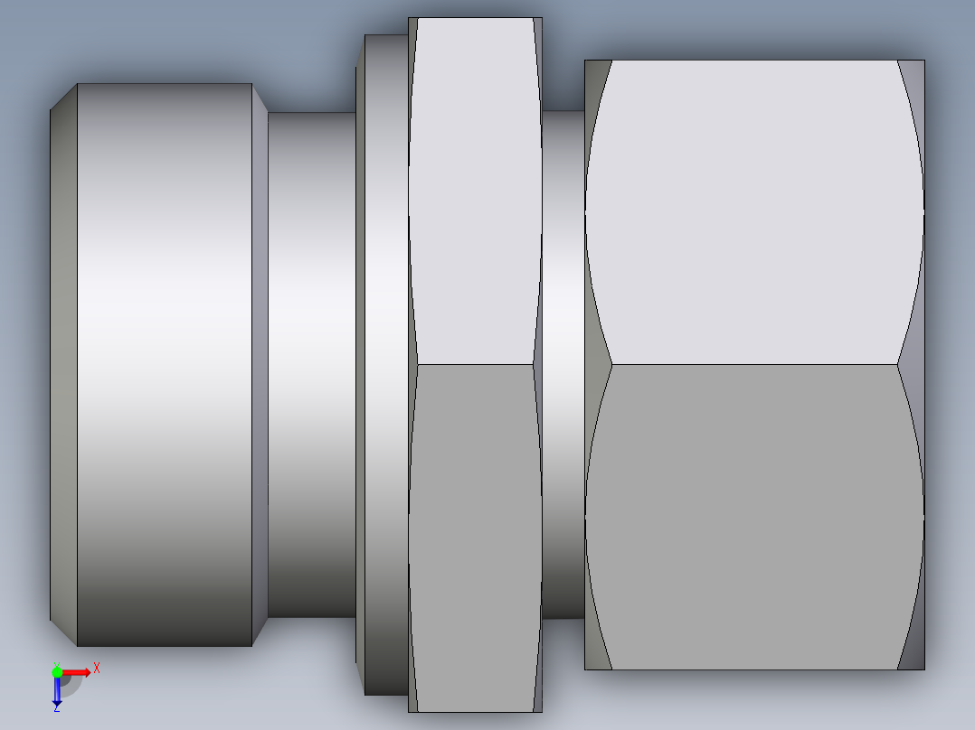卡套式工业通用硬管接头EO_Male_Stud_connector_GE22LR171俯视图