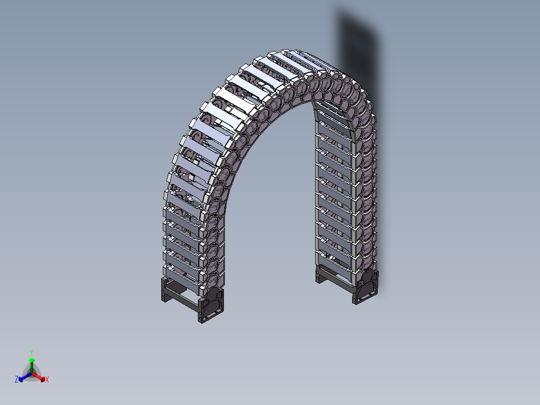 设备用坦克链3D模型正等轴测图
