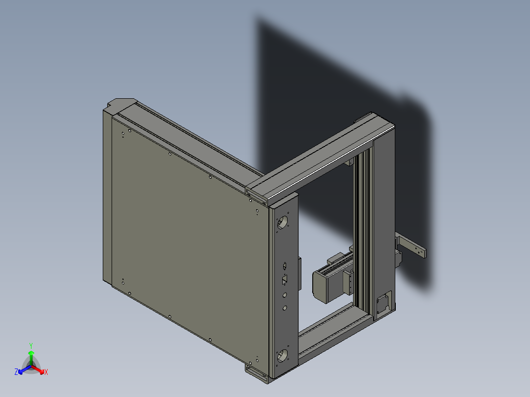 同步带桌面式平台B551-57步进版正等轴测图
