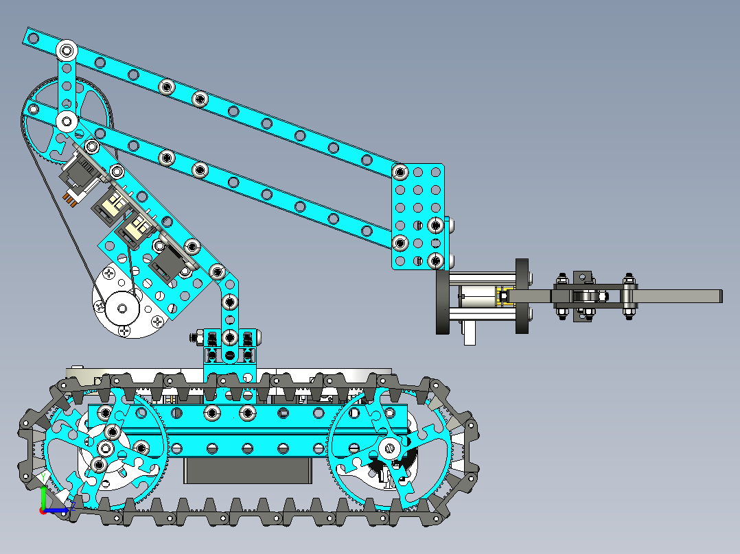 终极机器人套件机械臂坦克 STP左视图
