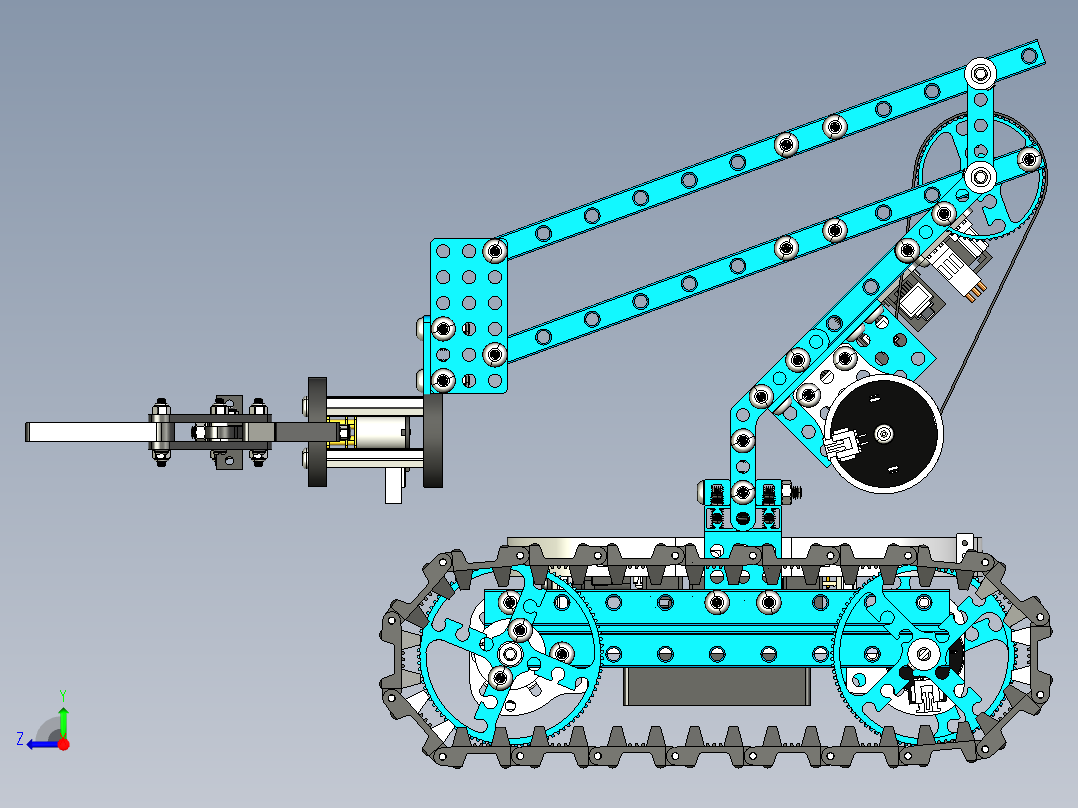 终极机器人套件机械臂坦克 STP右视图