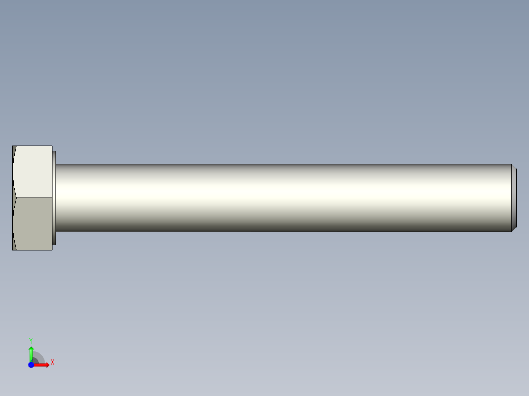 螺钉-DIN_931-M22x2.5x150_34.stp前视图