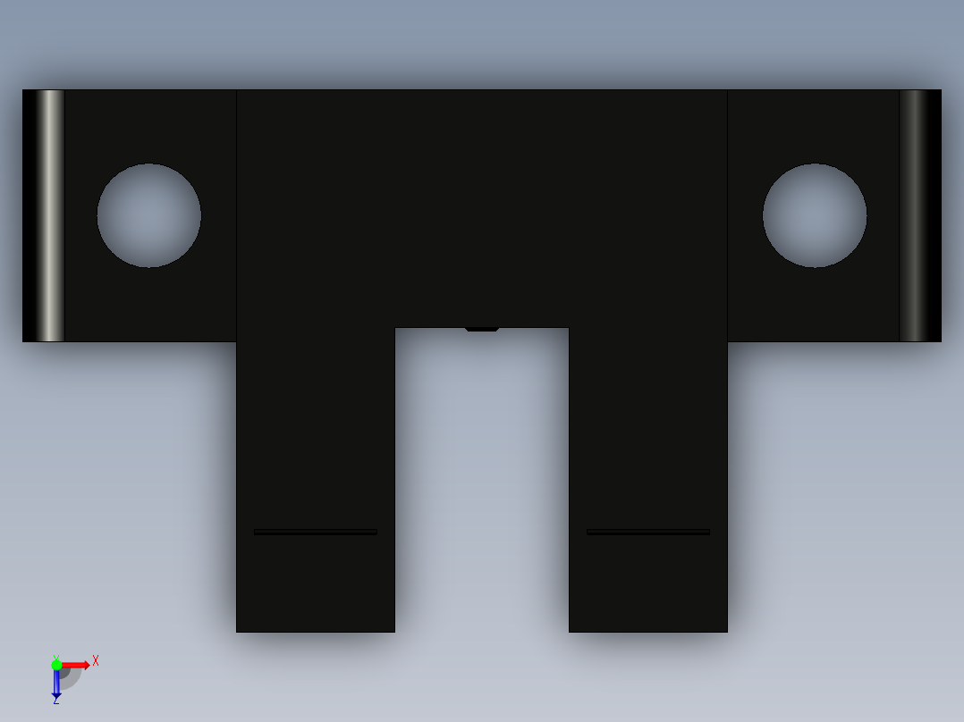 槽型光电传感器LU681_3D俯视图