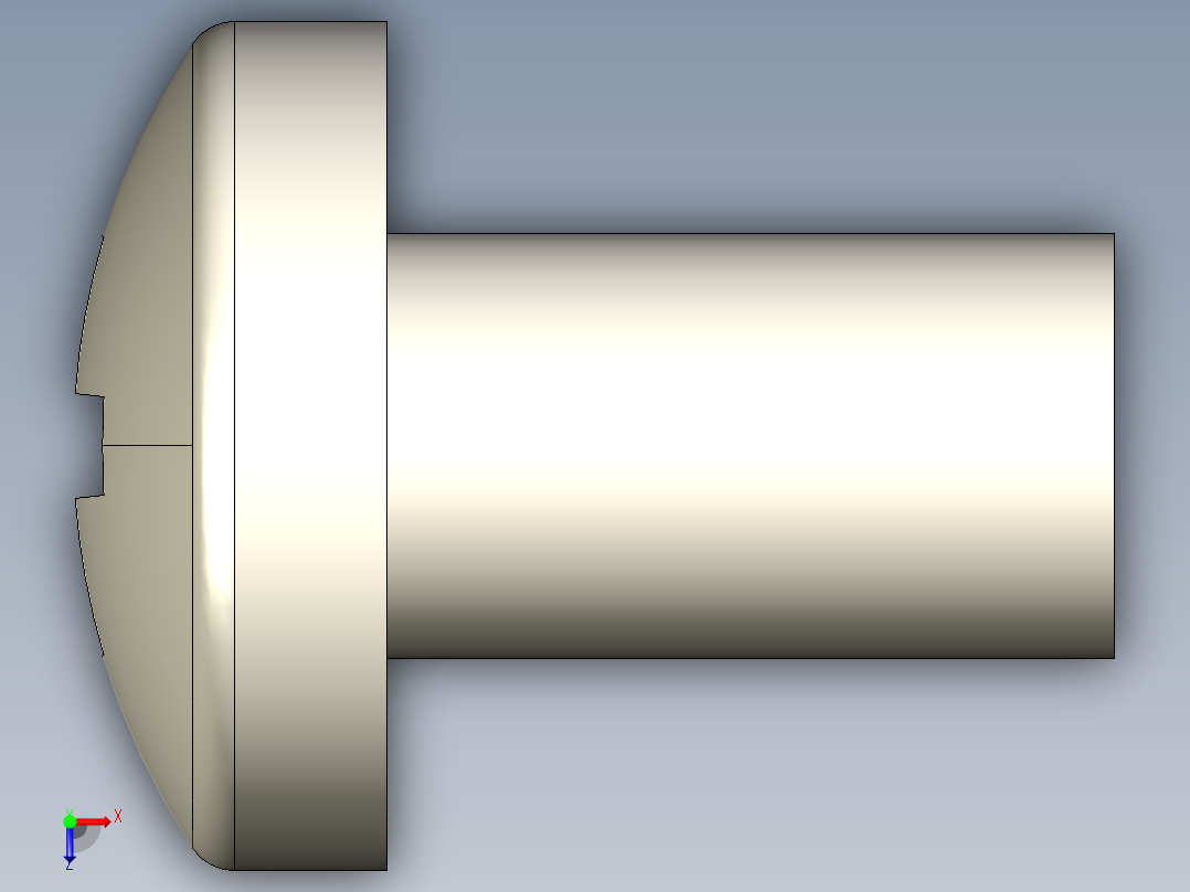 螺丝 M3.5 十字盘头-M3.5 x 6 Screw head.STEP俯视图