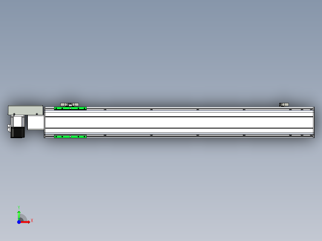 同步带滑台-半封闭B13H-L45-S900-R-P40-D3前视图