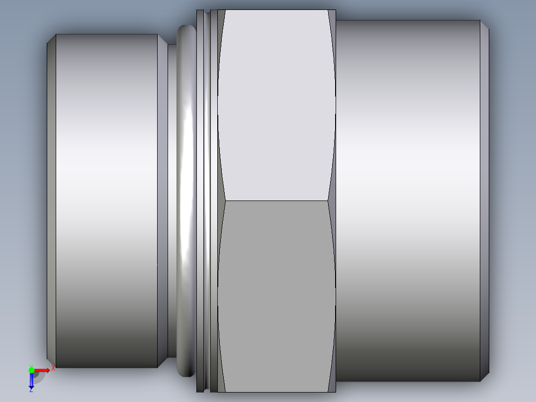 卡套式工业通用硬管接头EO_Male_Stud_connector_GEO38SMOMDCF俯视图