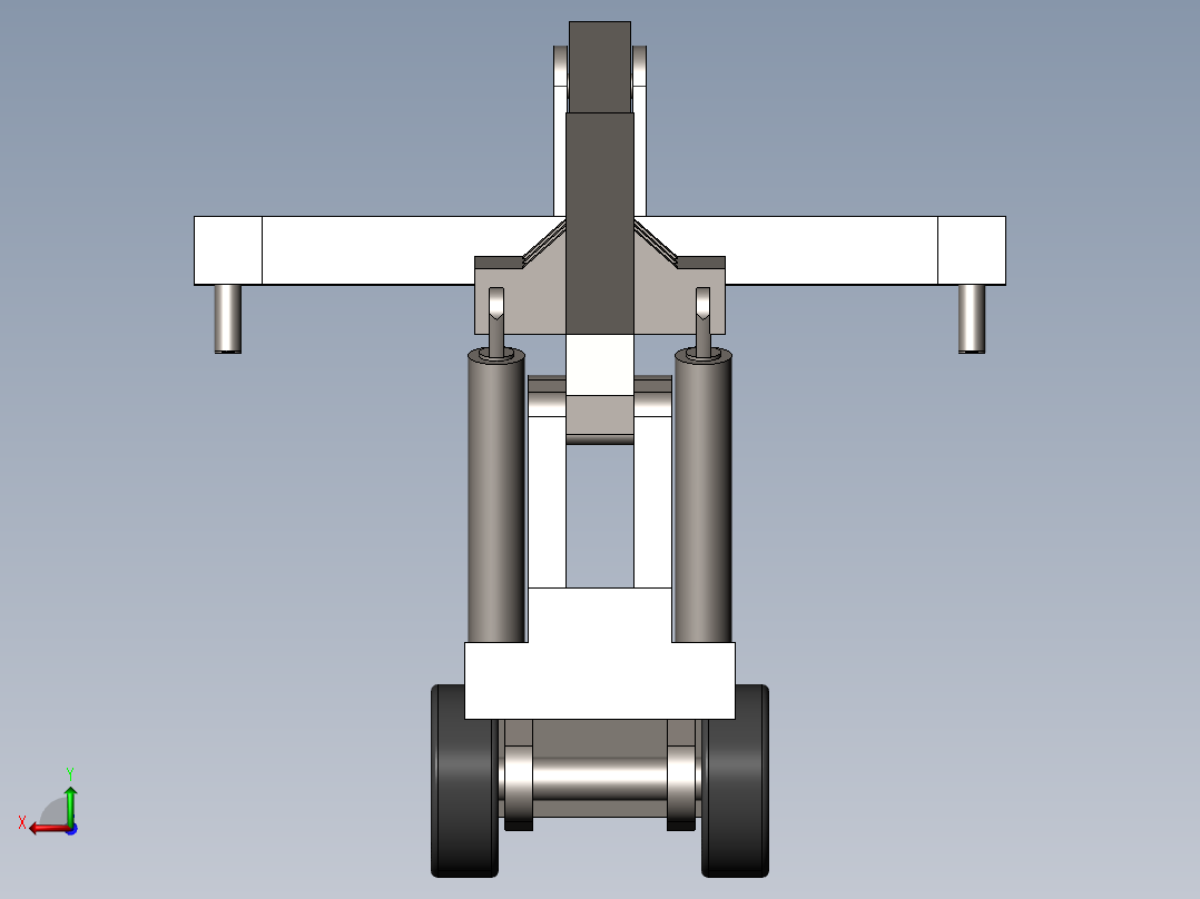 到达堆垛机后视图
