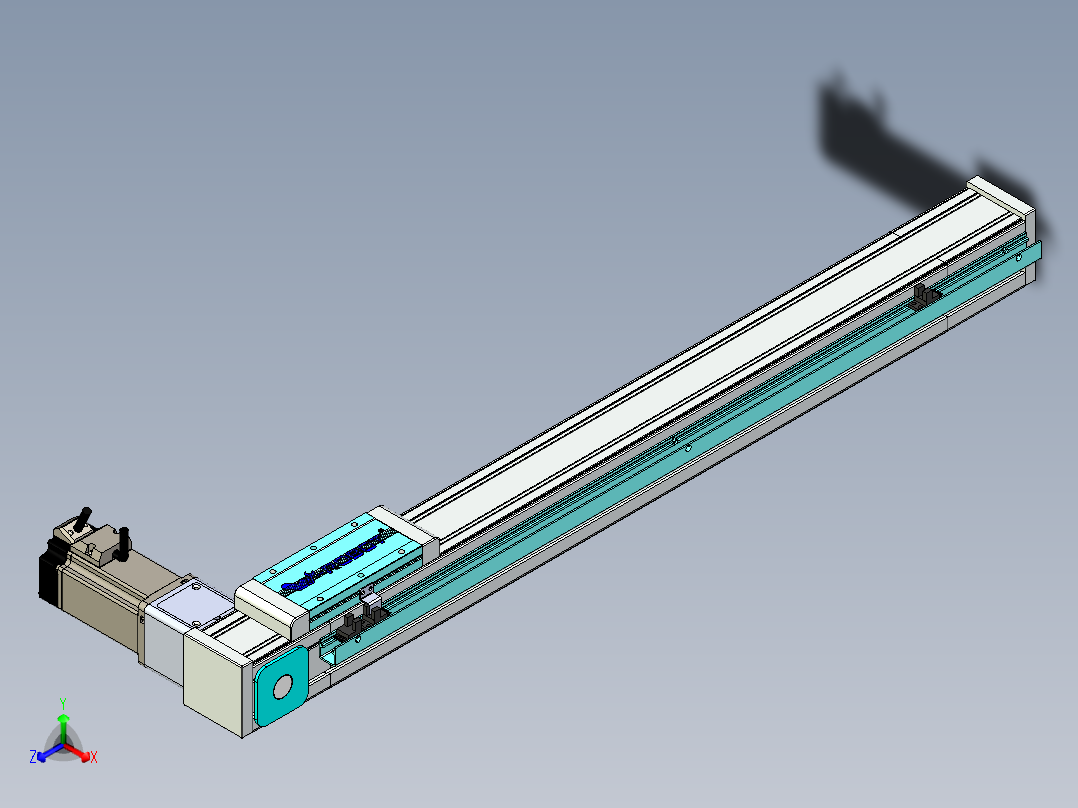 欧规系列-LB6A-L130-S600-BR-ZP40-C3正等轴测图