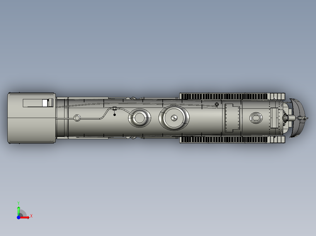 蒸汽机车前视图