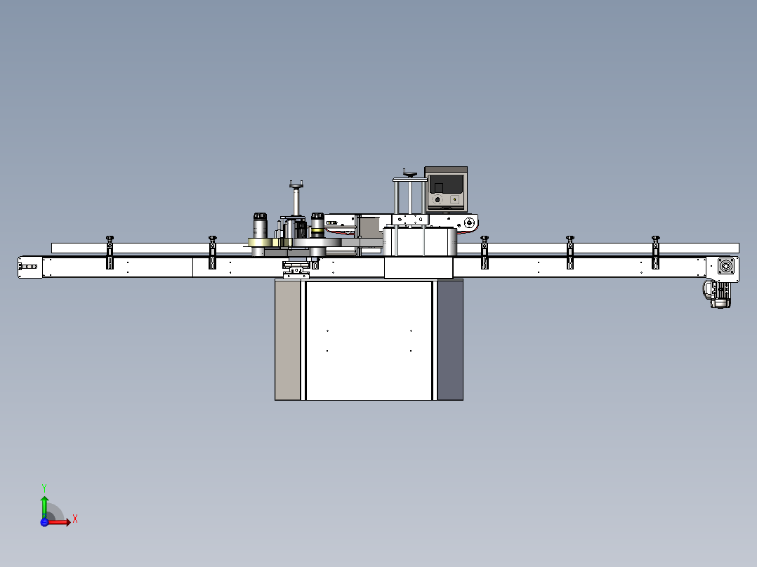 双面贴标机前视图