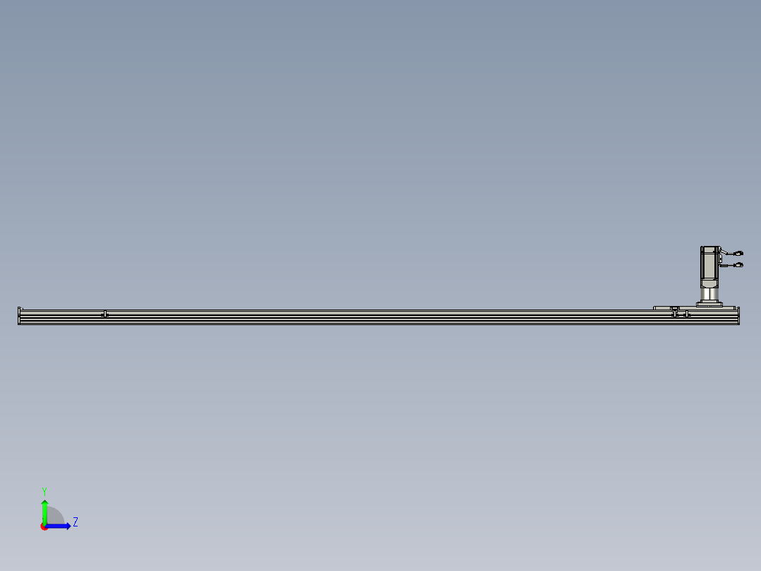 东锦齿条传动DH136G-S2150-BU-减速机+P400W左视图