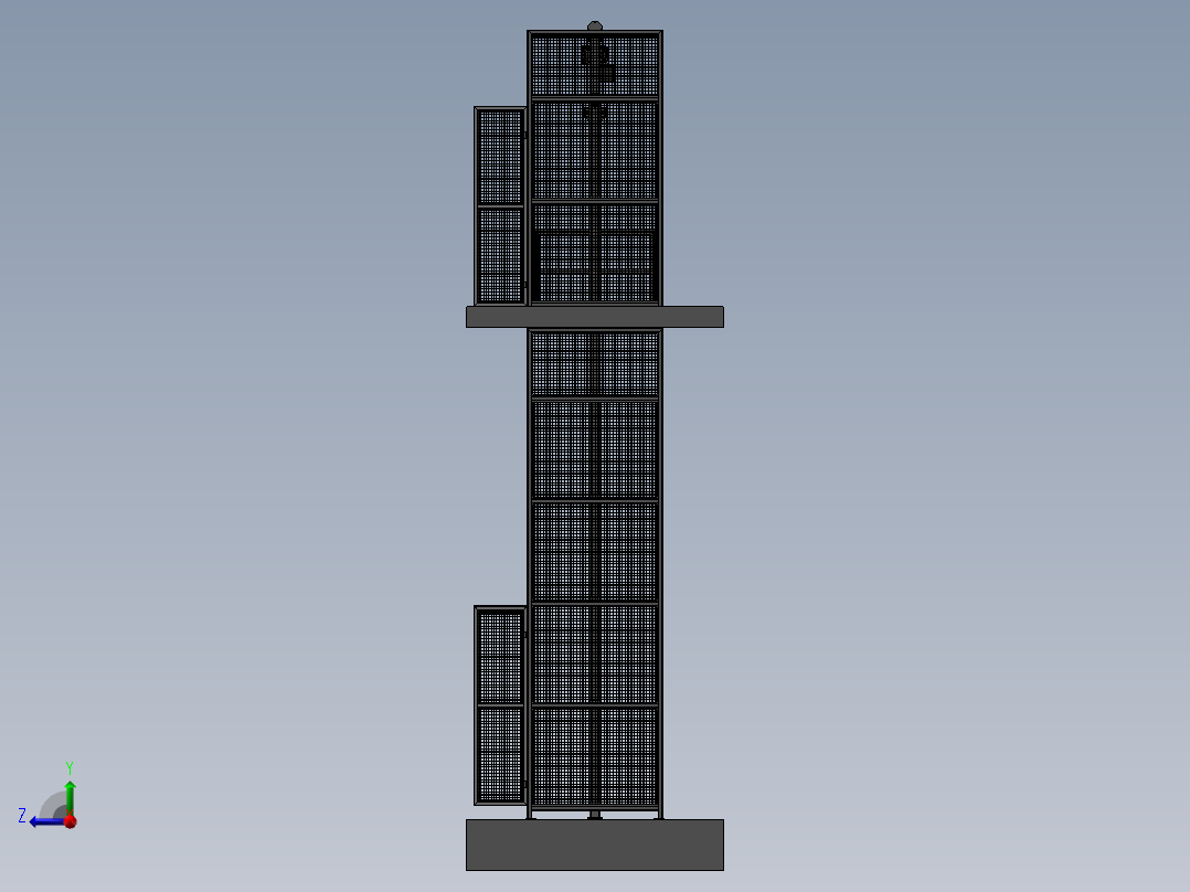 吊葫芦式电梯sw12右视图