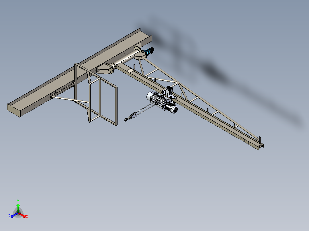 夹具吊臂起重机<span style='color: red'>3D</span>数模图纸 Solidwors设计 附STEP格式