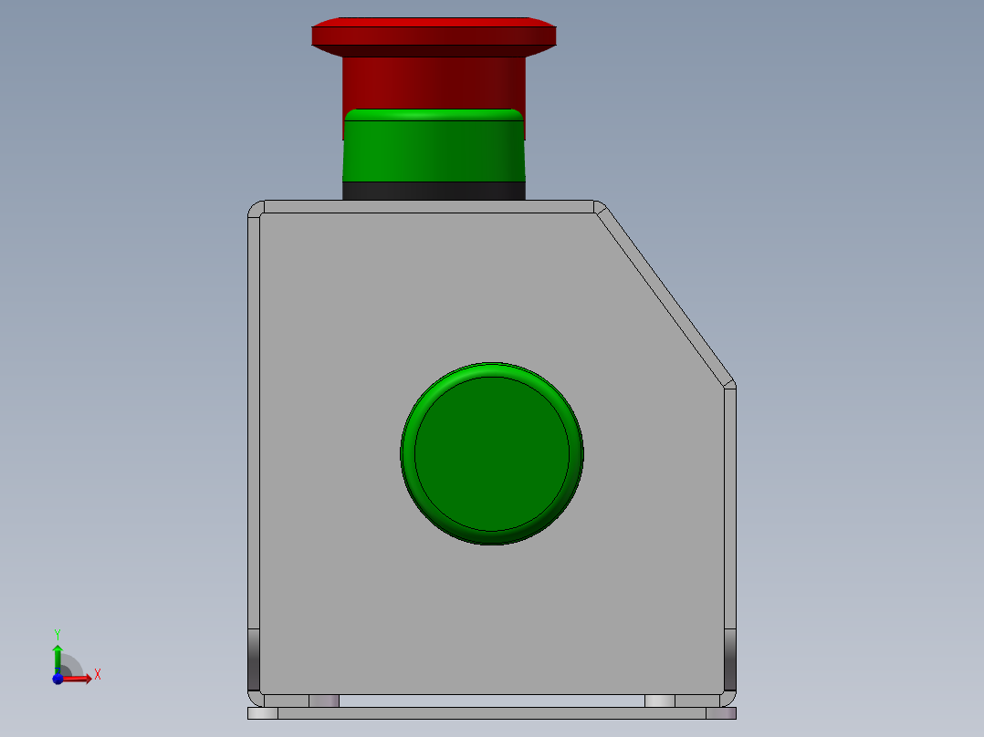 双手两侧启动按钮盒前视图
