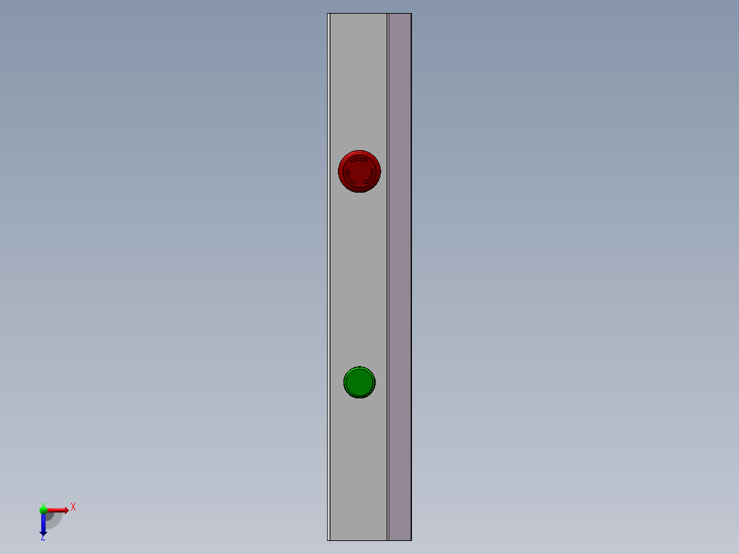 双手两侧启动按钮盒俯视图