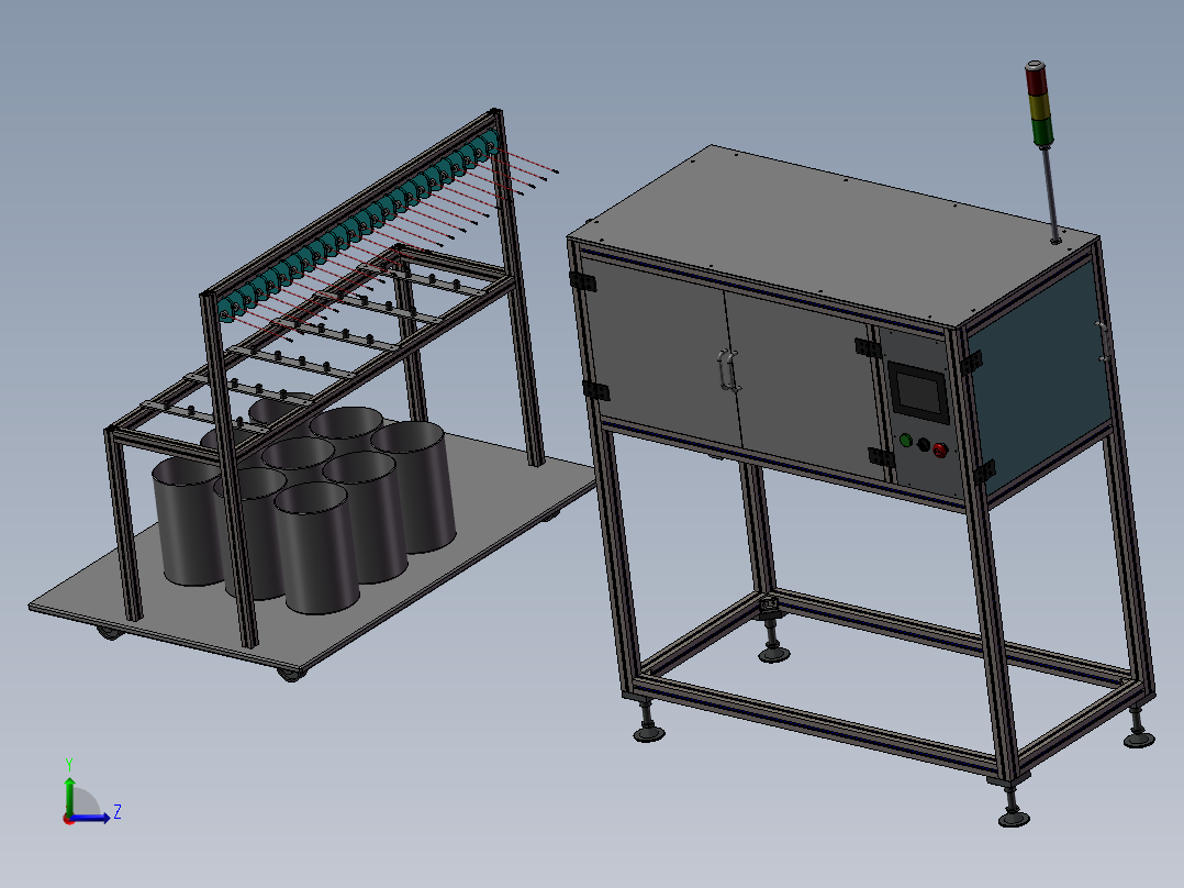 自动化扭线机、铜线扭麻花设备左视图
