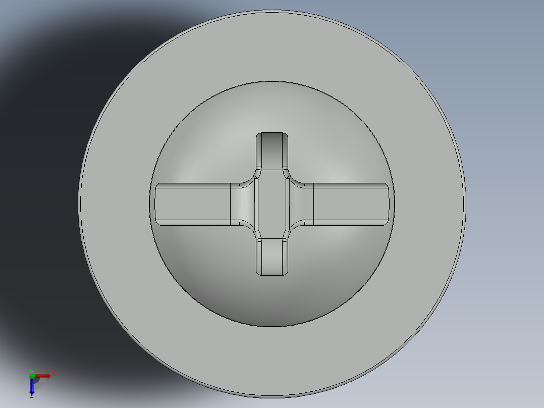 紧固件-0.2500 Round Head俯视图