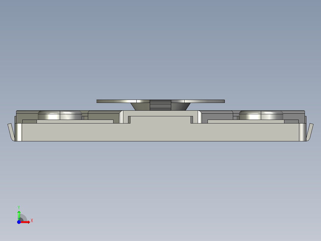 14毫米方形SMD轻触开关前视图