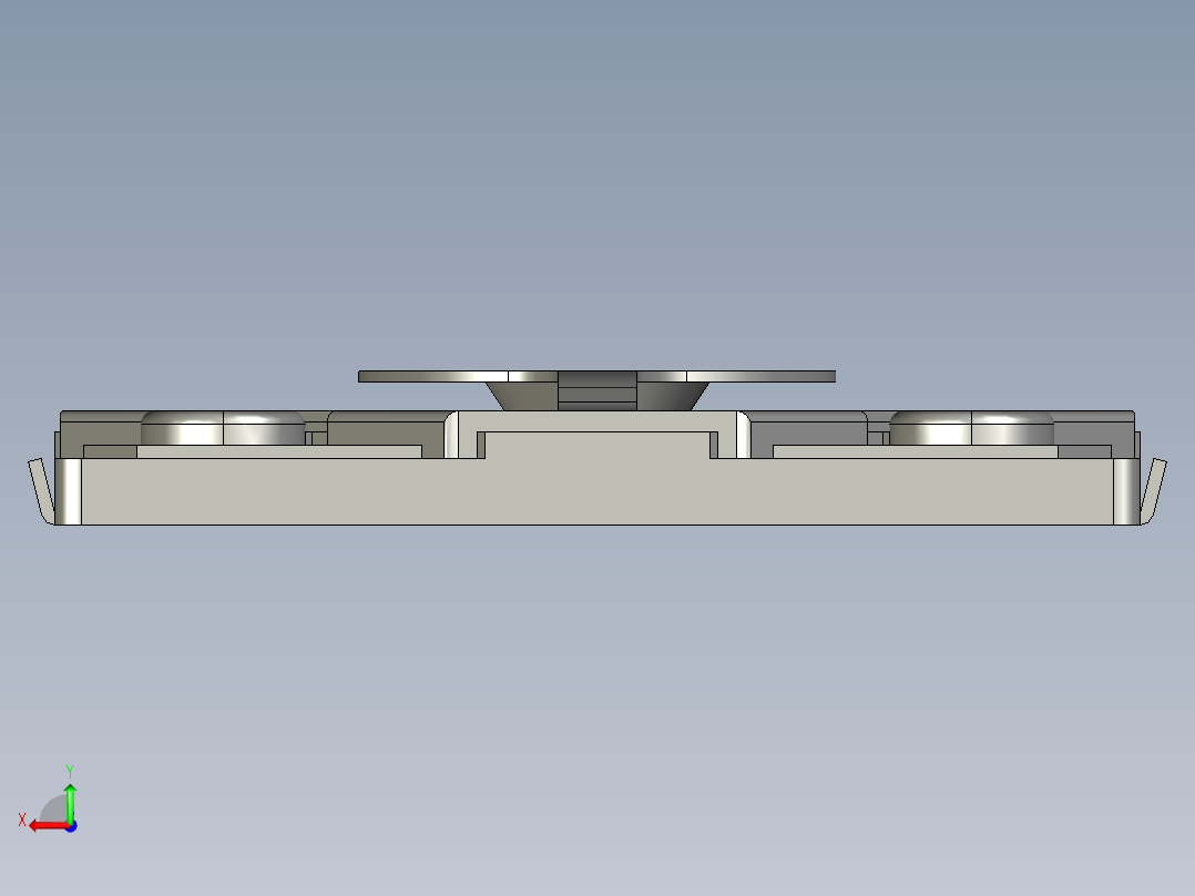 14毫米方形SMD轻触开关后视图