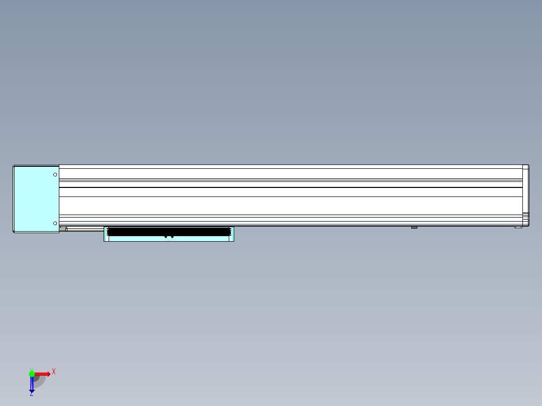 威洛博VC丝杆传动-无尘环境VC14-Lxx-C-S300-BL-ZP75-C3俯视图