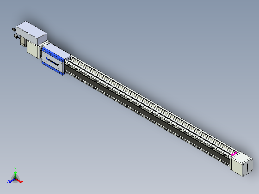 威洛博LB.GB同步带传动--欧规系列GB8-L96-S1400-BR-P40正等轴测图