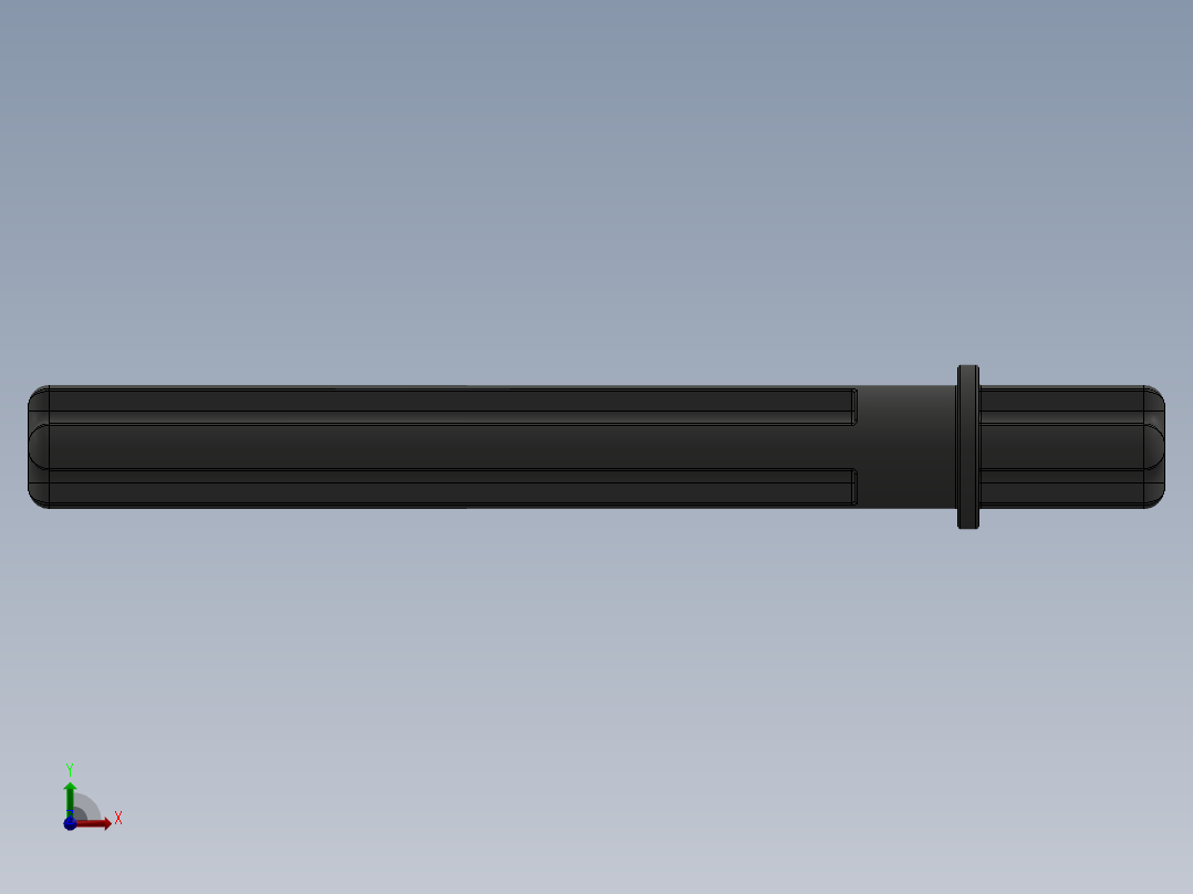 乐高机械组车桥-32209 OldDkGray Technic Axle 5.5 with Stop前视图