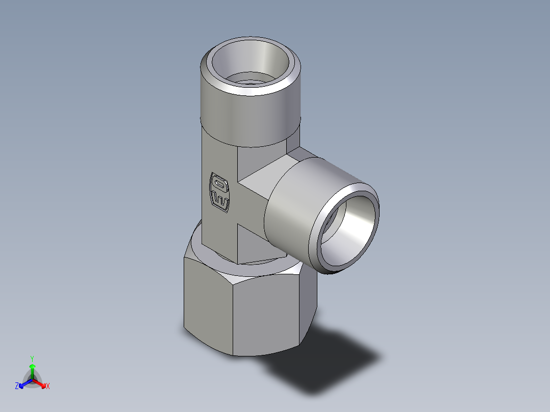 卡套式工业通用硬管接头EO_Swivel_nut_run_tee_EL10LOMDCF