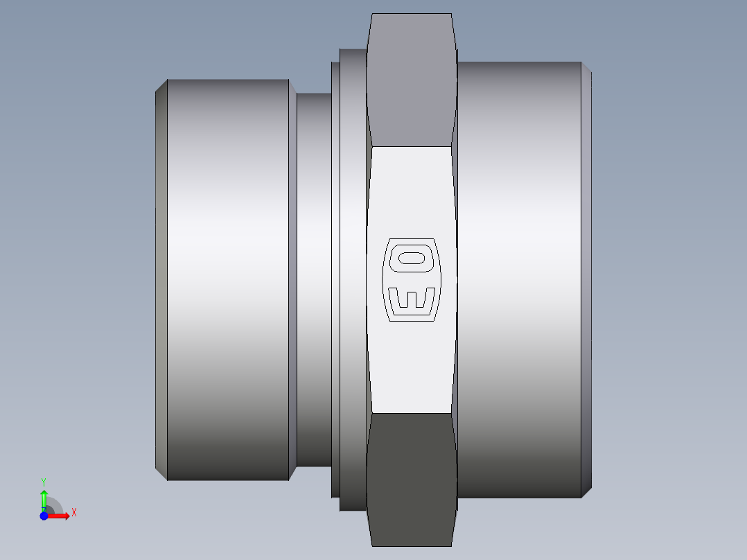卡套式工业通用硬管接头EO_Male_Stud_connector_GE42LREDOMD71前视图
