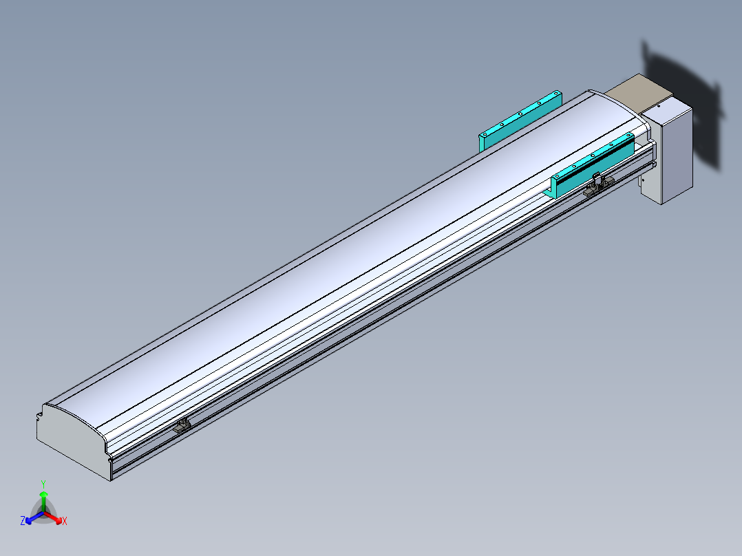 同步带滑台-半封闭B22H-L100-C-S1200-RD-P75-D3-N5