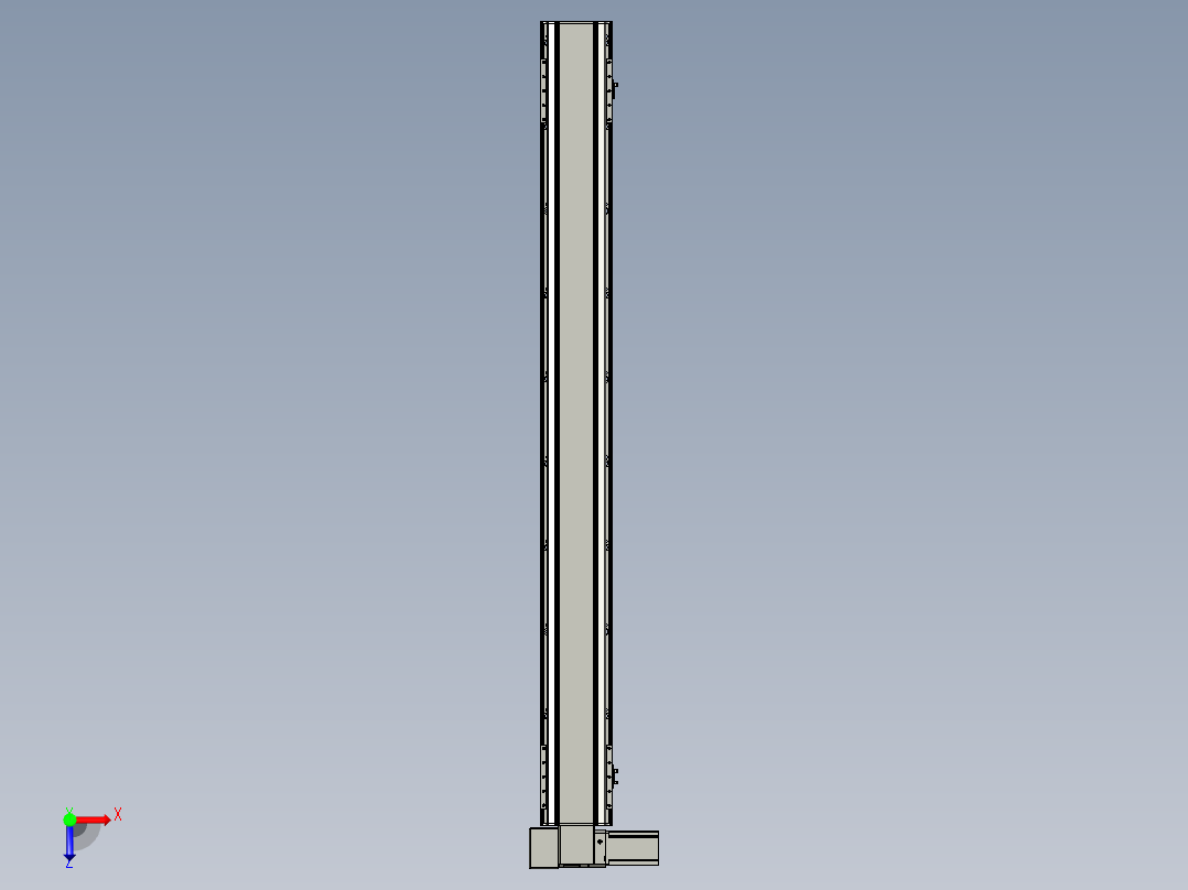 直线模组LHB17-L40-S1600-LD设计图纸俯视图