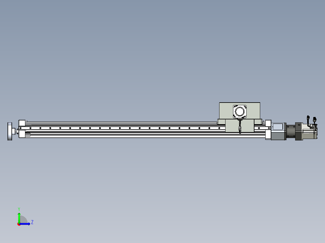 威洛博直线电机模组EB8ZR-L200-S1140-RZP75B5K-ZP755K-MS3左视图
