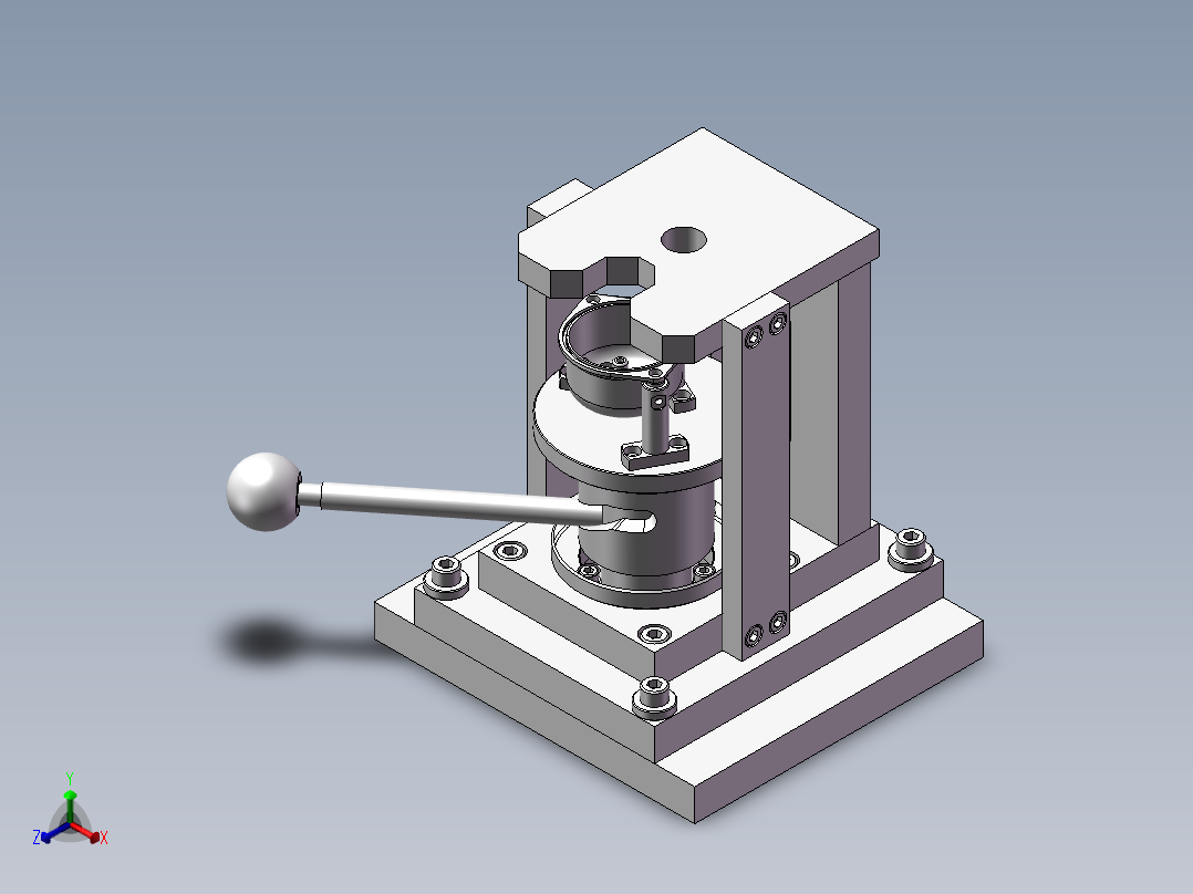 垂直钻莫正等轴测图