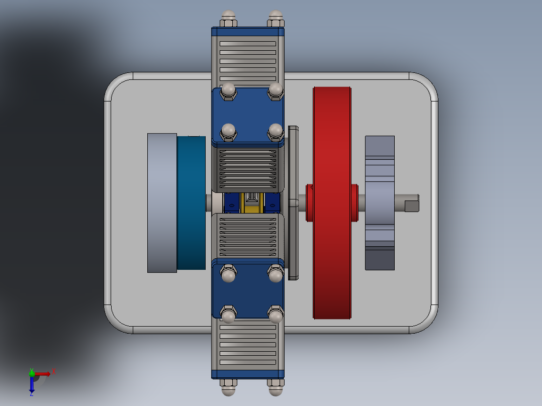 星形发动机俯视图