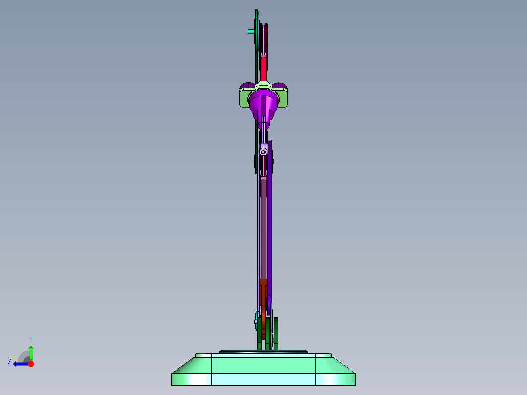 多轴皮带传动机械手右视图