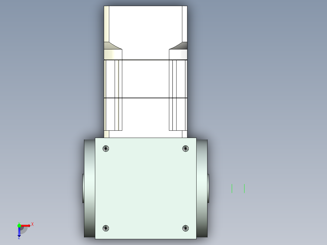 换向器PW140双孔 PGH115-L2 24-95-115-M6.stp俯视图