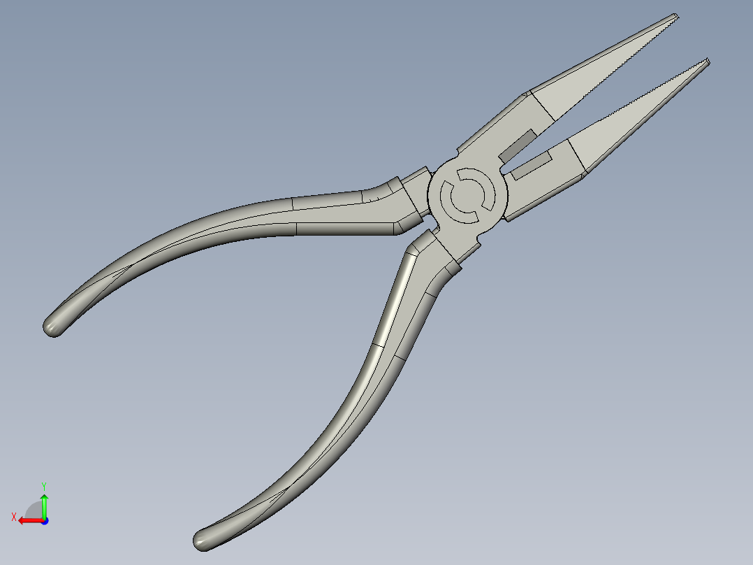 普通尖嘴钳后视图