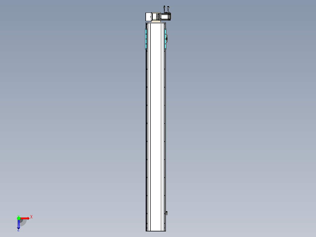 同步带滑台-半封闭B22H-L100-C-S1900-LU-P75-D3-N5俯视图