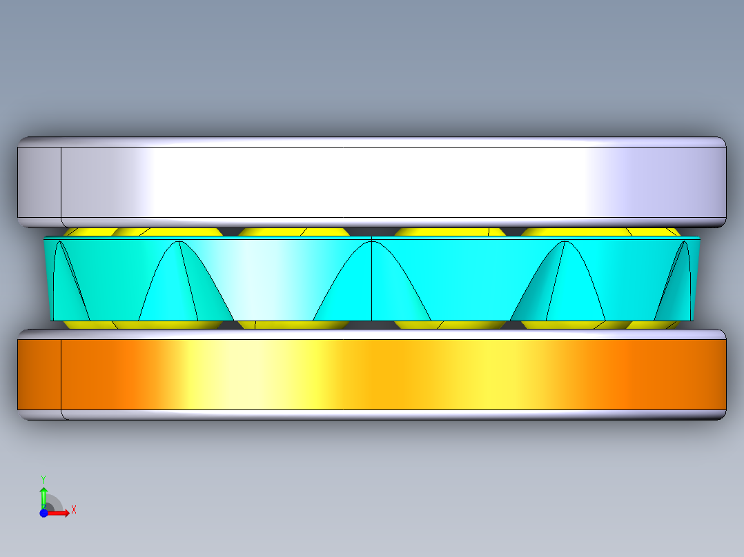 平面推力球轴承51406前视图