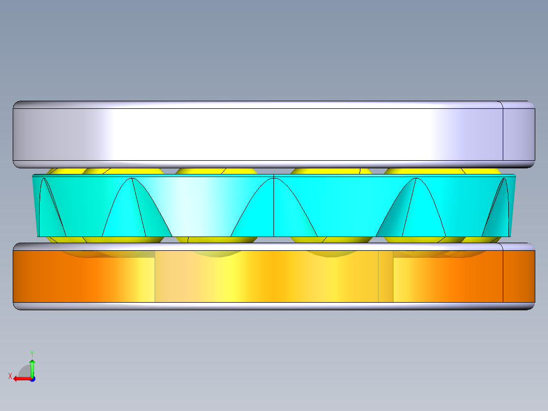 平面推力球轴承51406后视图