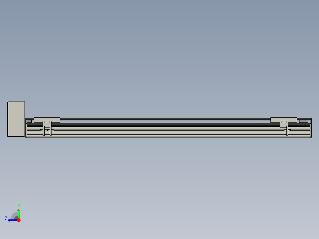 直线模组WG-LHB12-S950-RU设计图纸右视图