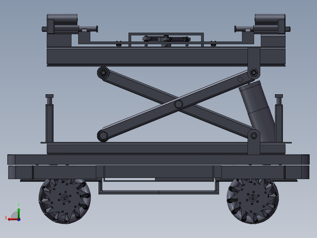 AGV+剪式升降台后视图