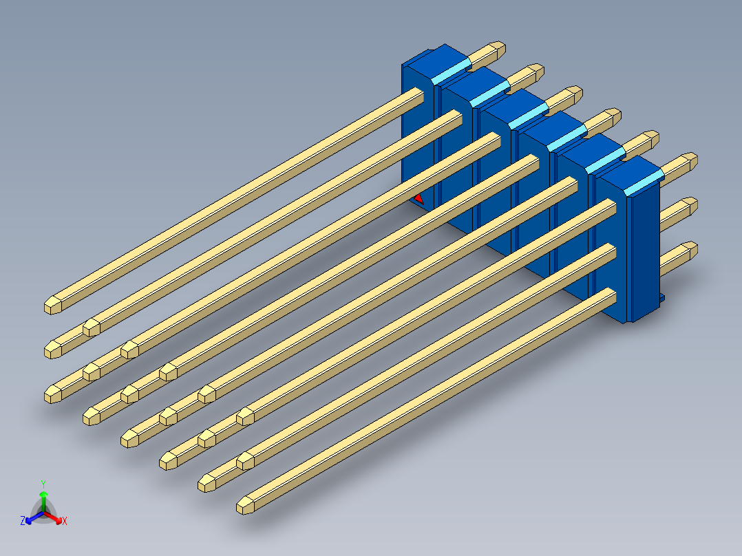 彩色公头100mil（2.54mm）系列-DS1021_blue_3x06p_100mil_Type43_rev1.0