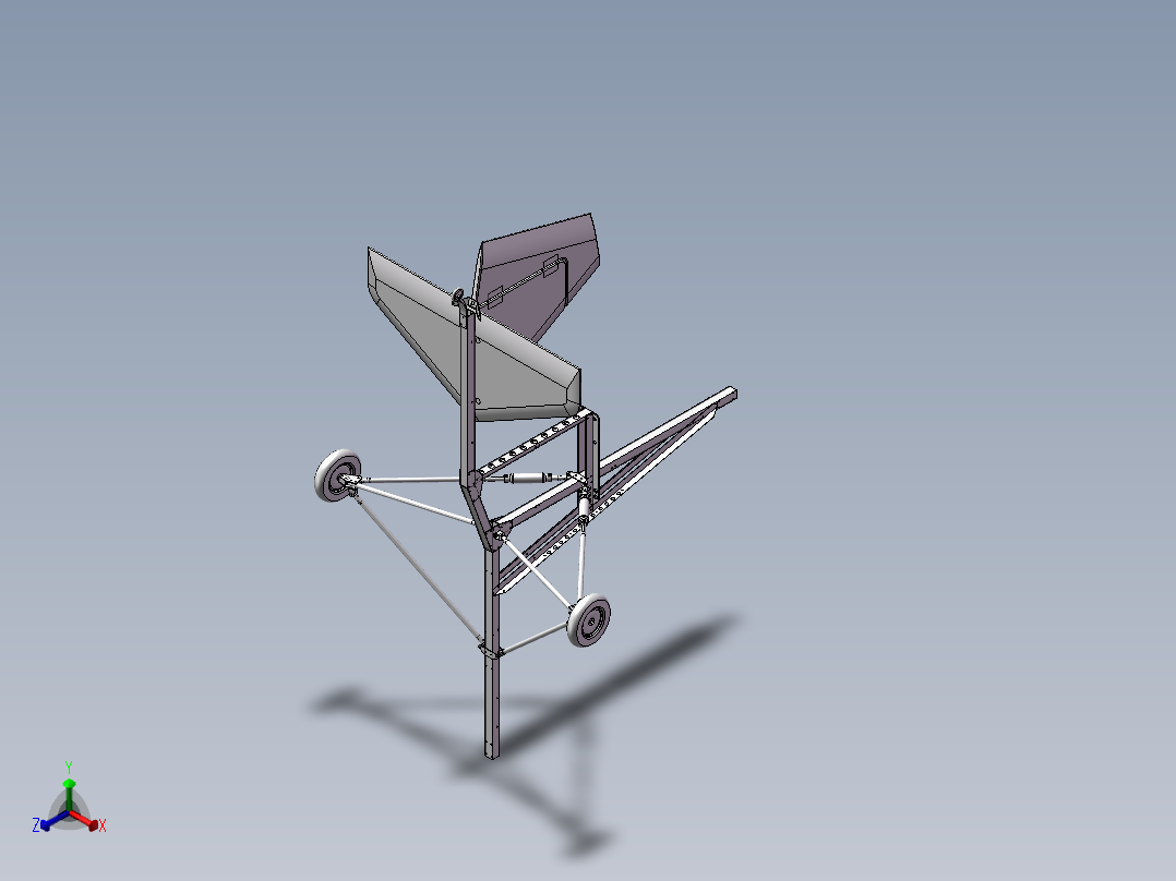 旋翼机3D模型正等轴测图