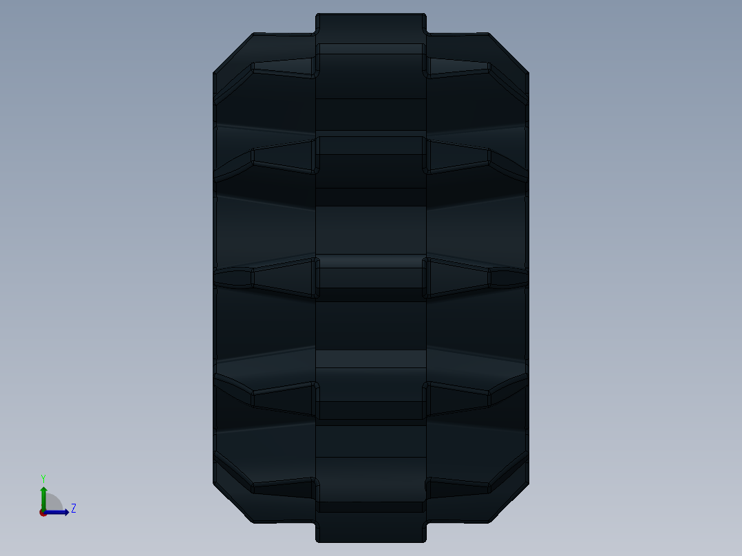 32270 - 4177431 - Black Technic Gear 12 Tooth Double Bevel.SLDPRT左视图