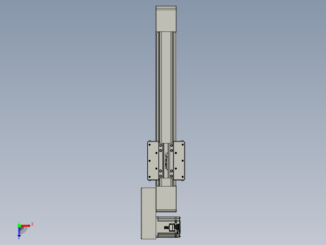 威洛博直线电机模组EB8-L100-S400-BR-P75-MS3俯视图