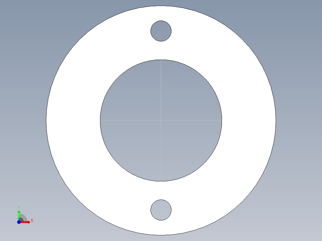 中心刻度環ECR-3D多系列多零件图纸模型前视图