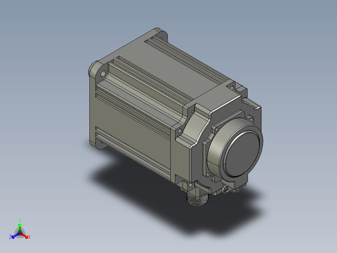 电机MS6G-130CN15BZ2-22P3正等轴测图
