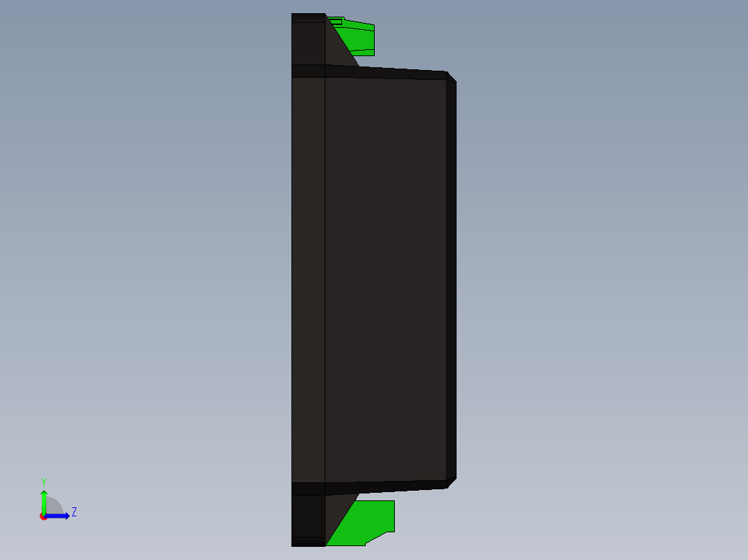 60W系列封装开关电源，螺丝端子风格左视图