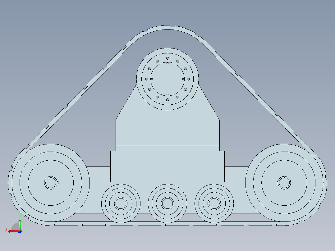 三角履带模型后视图