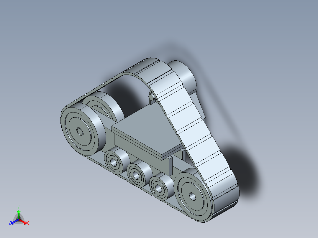 三角履带模型正等轴测图